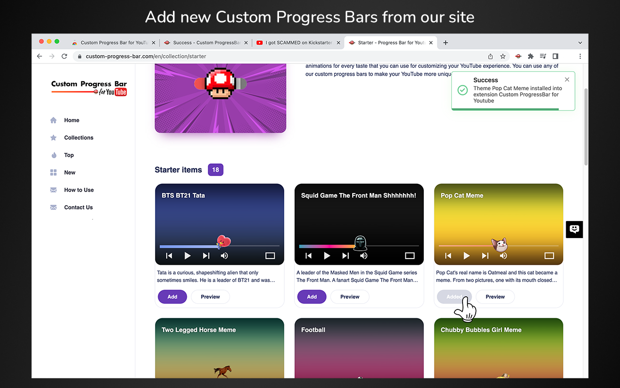 Custom Progress Bar for YouTube™ chrome谷歌浏览器插件_扩展第12张截图
