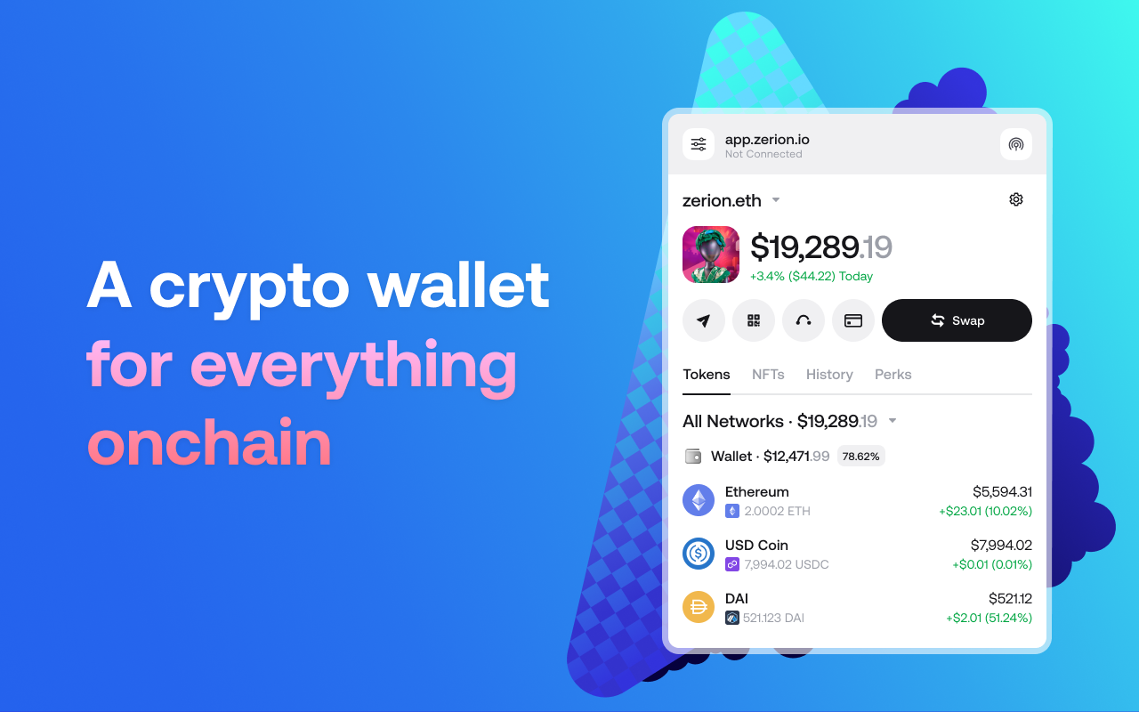 Zerion: Wallet for Web3 & NFTs chrome谷歌浏览器插件_扩展第5张截图