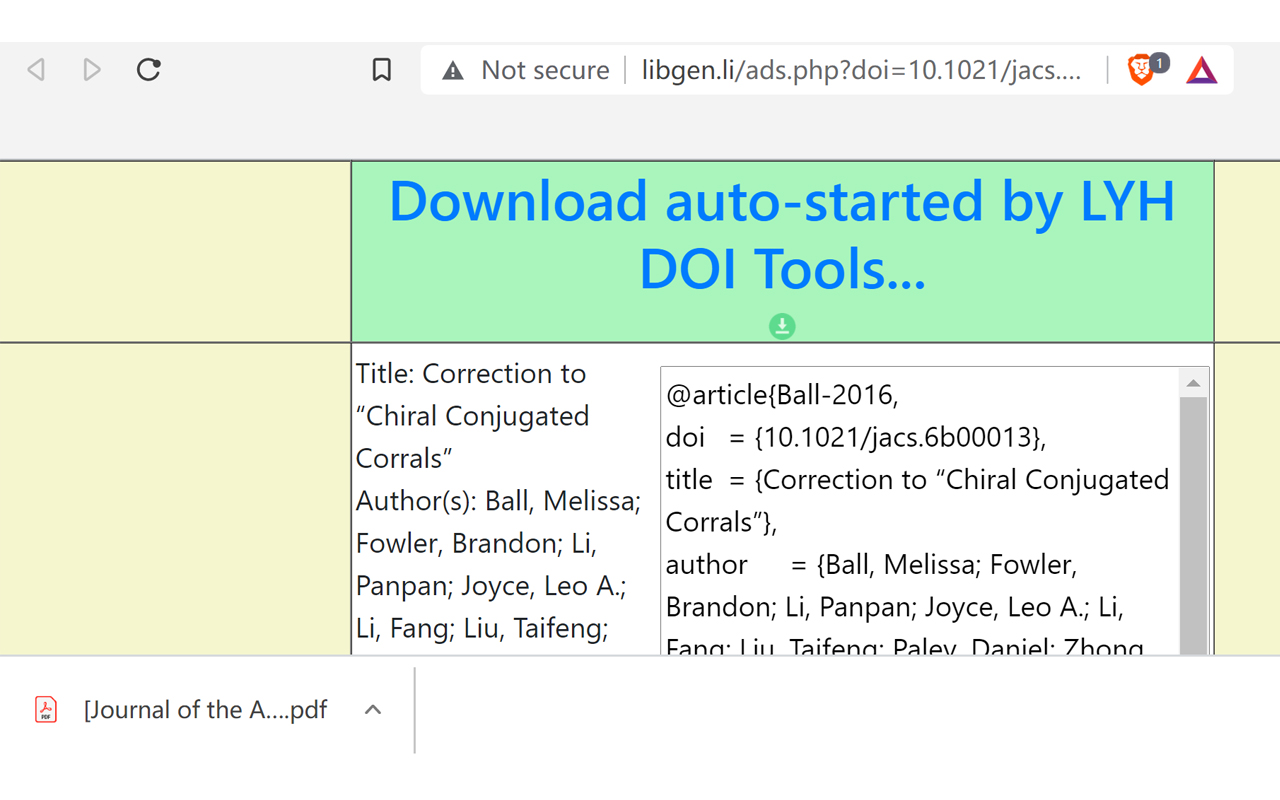 LYH DOI Tools chrome谷歌浏览器插件_扩展第10张截图