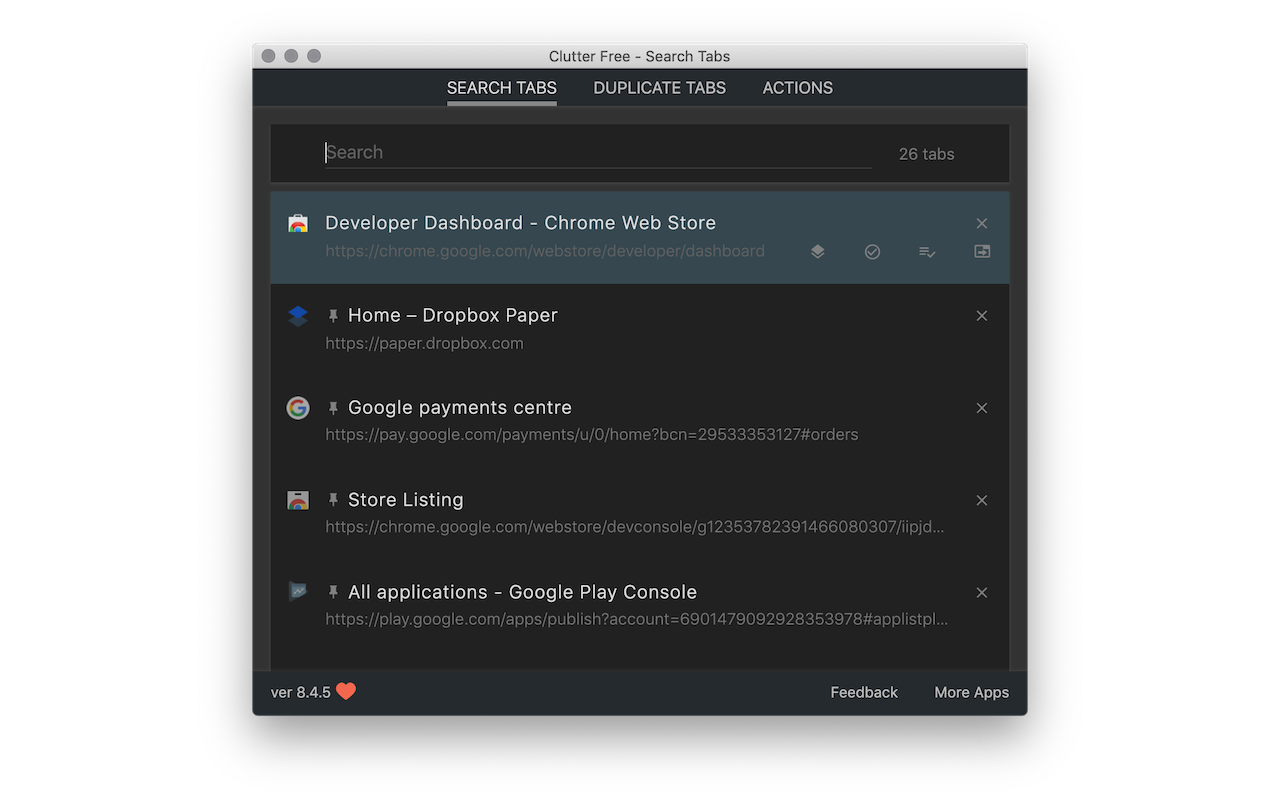 Clutter Free - Prevent duplicate tabs chrome谷歌浏览器插件_扩展第2张截图