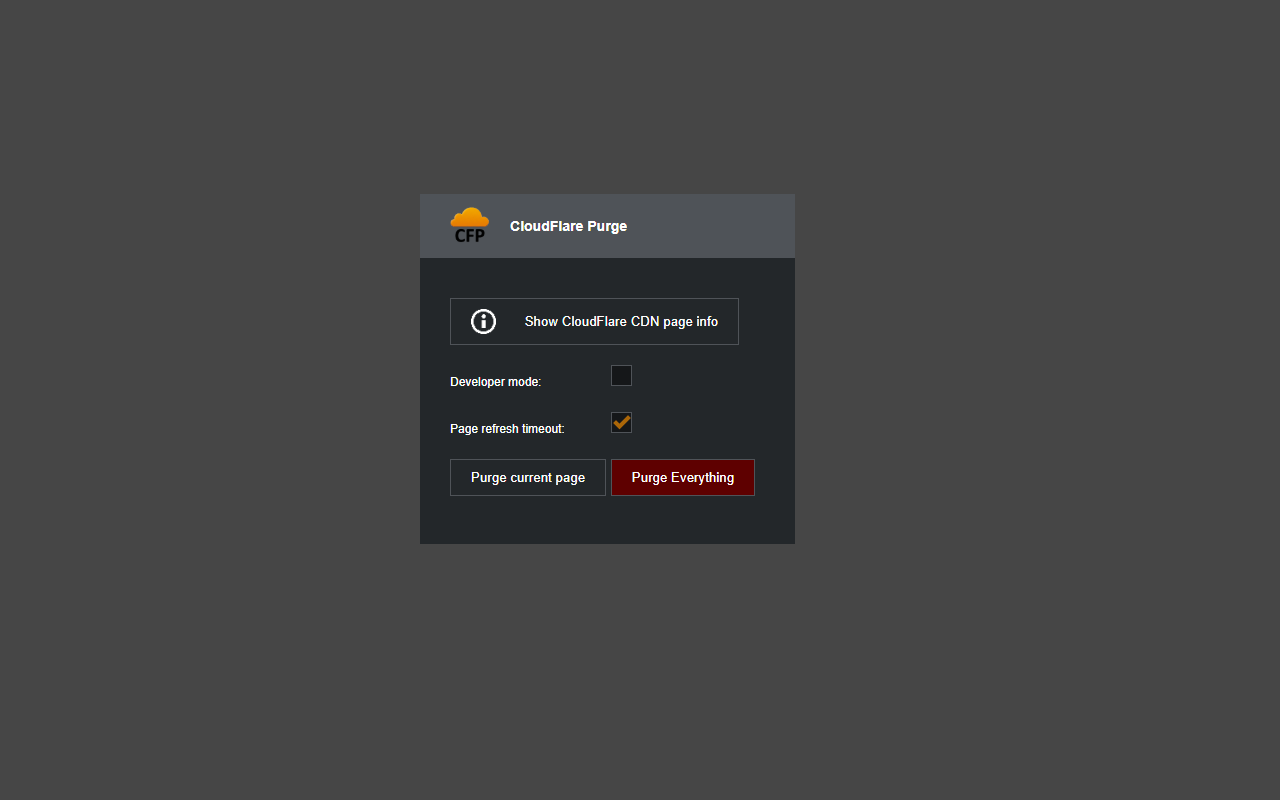 CloudFlare Purge Plugin chrome谷歌浏览器插件_扩展第1张截图