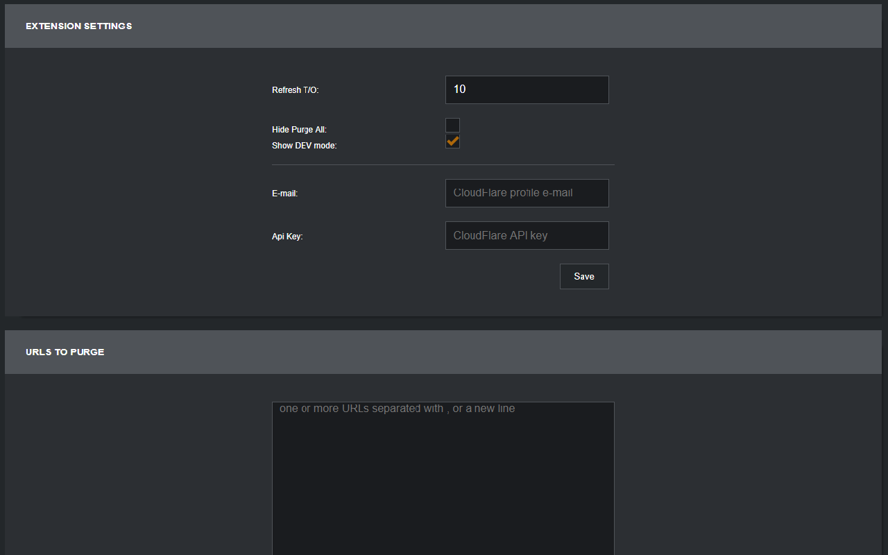 CloudFlare Purge Plugin chrome谷歌浏览器插件_扩展第2张截图