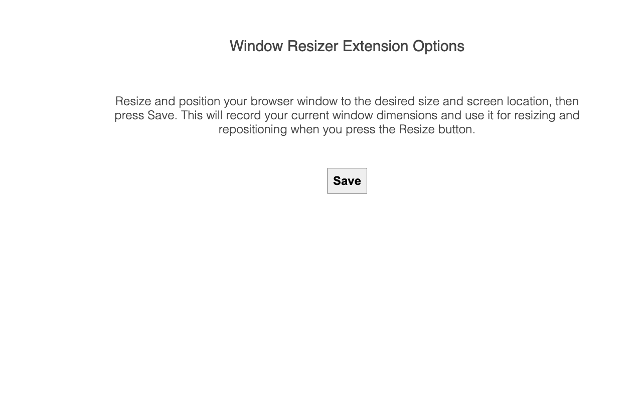 Resize Window chrome谷歌浏览器插件_扩展第1张截图