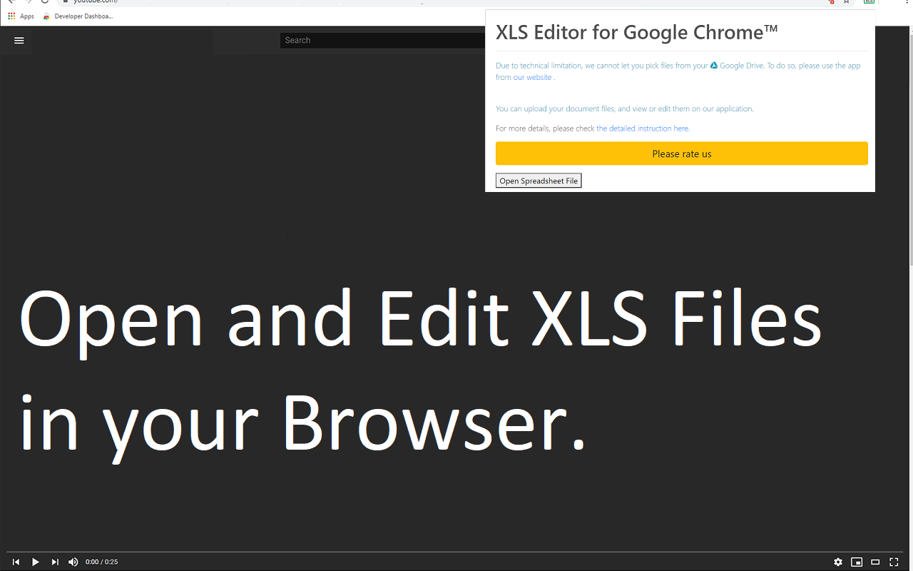 XLS编辑器在线 chrome谷歌浏览器插件_扩展第1张截图