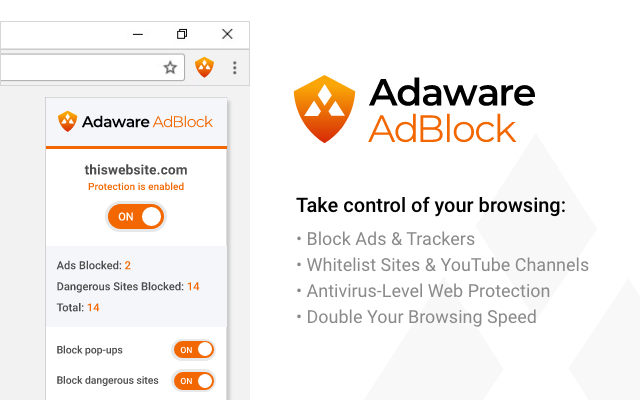 Adaware AdBlock chrome谷歌浏览器插件_扩展第2张截图