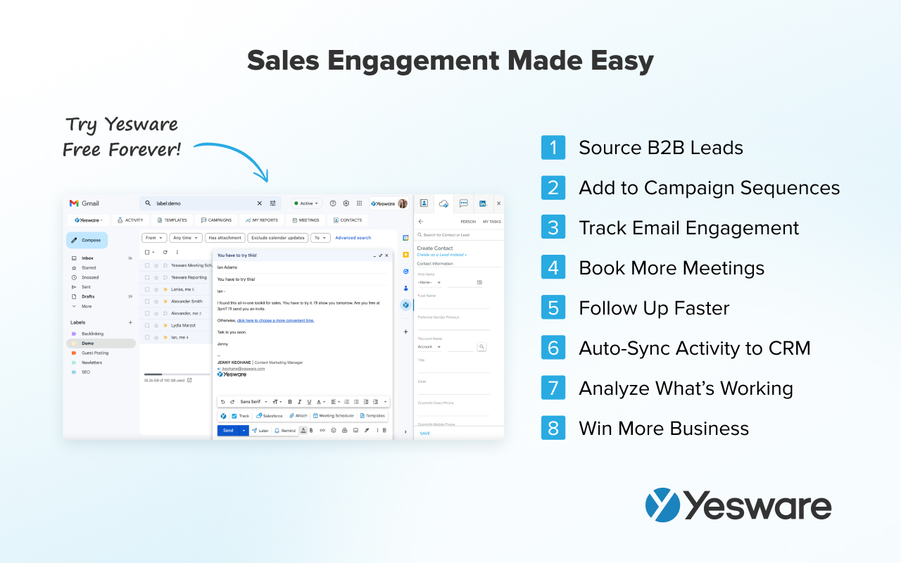 Yesware Sales Engagement chrome谷歌浏览器插件_扩展第3张截图