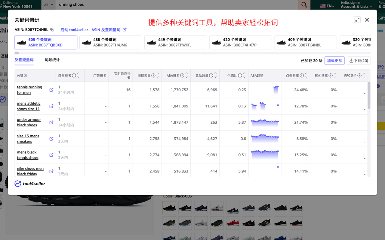 tool4seller - 亚马逊选品&竞品调研 chrome谷歌浏览器插件_扩展第1张截图