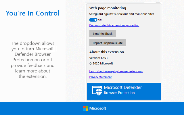 Microsoft Defender Browser Protection chrome谷歌浏览器插件_扩展第1张截图