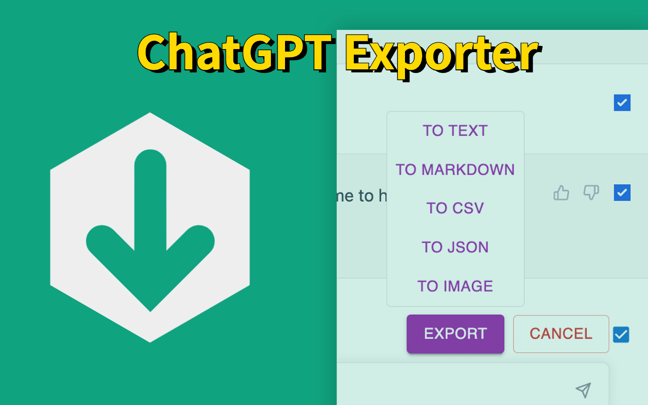 ChatGPT 导出工具 - 轻松提取聊天记录 chrome谷歌浏览器插件_扩展第1张截图