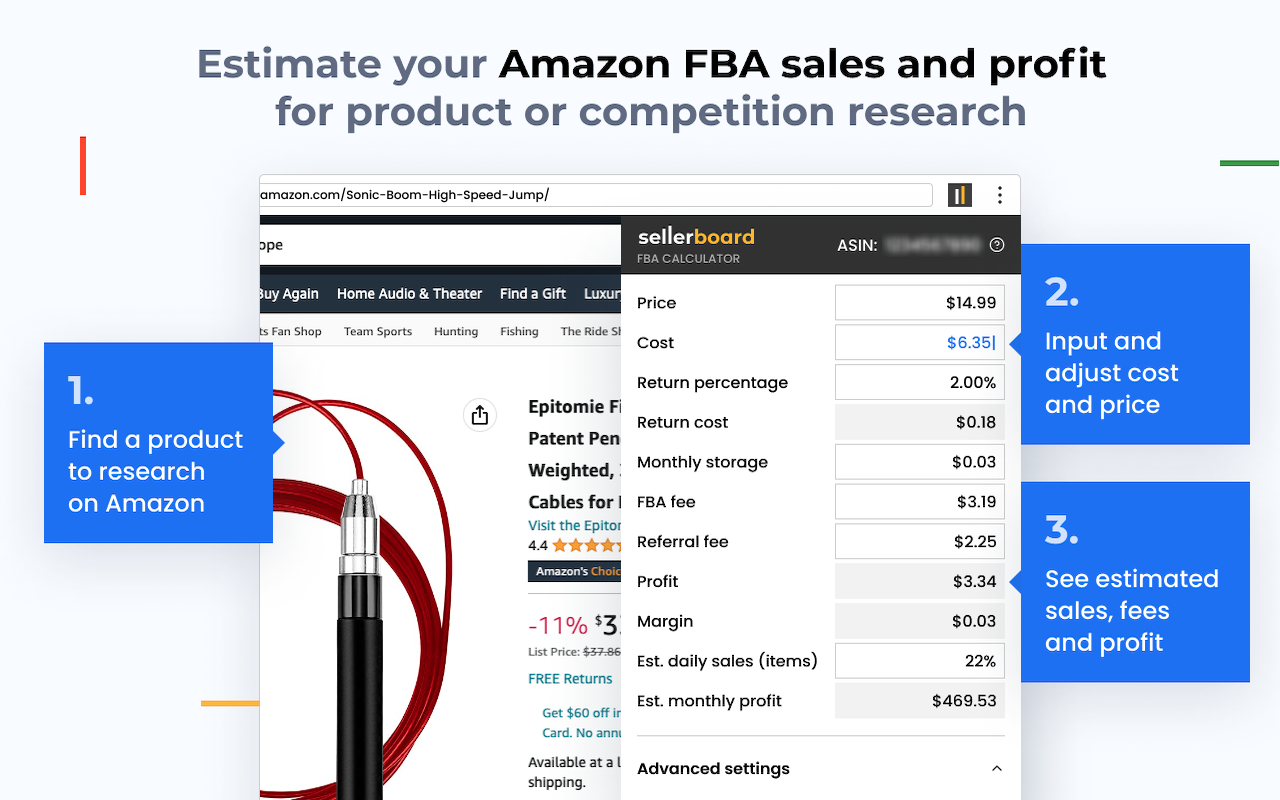 sellerboard Amazon FBA Profit Calculator chrome谷歌浏览器插件_扩展第4张截图