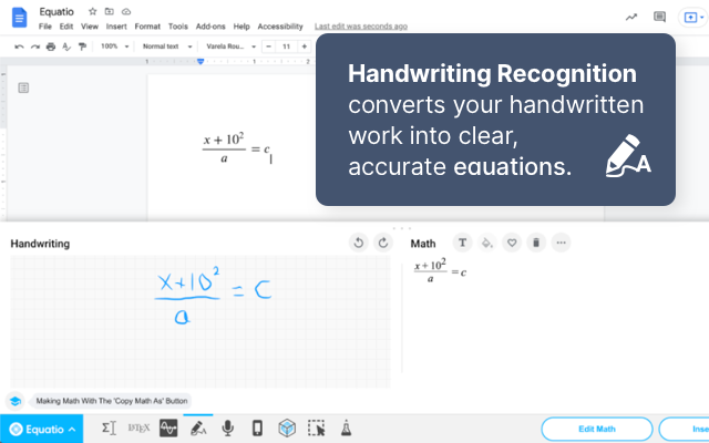 Equatio - Math made digital chrome谷歌浏览器插件_扩展第1张截图