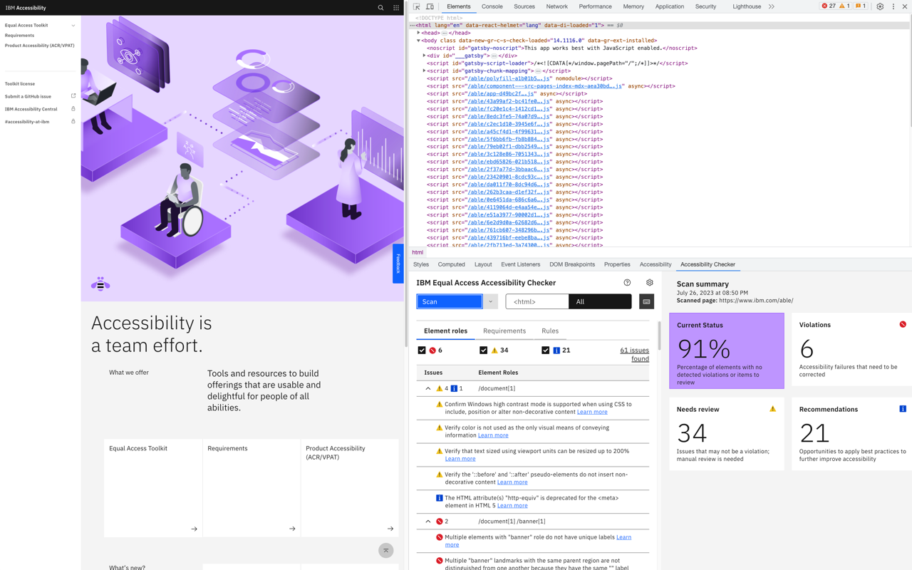 IBM Equal Access Accessibility Checker chrome谷歌浏览器插件_扩展第4张截图