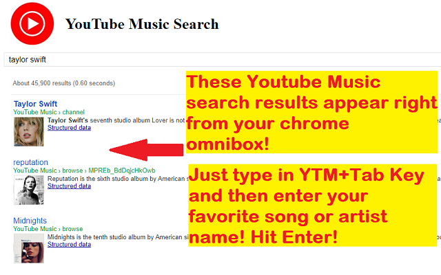 YouTube Music Web Player Search chrome谷歌浏览器插件_扩展第1张截图
