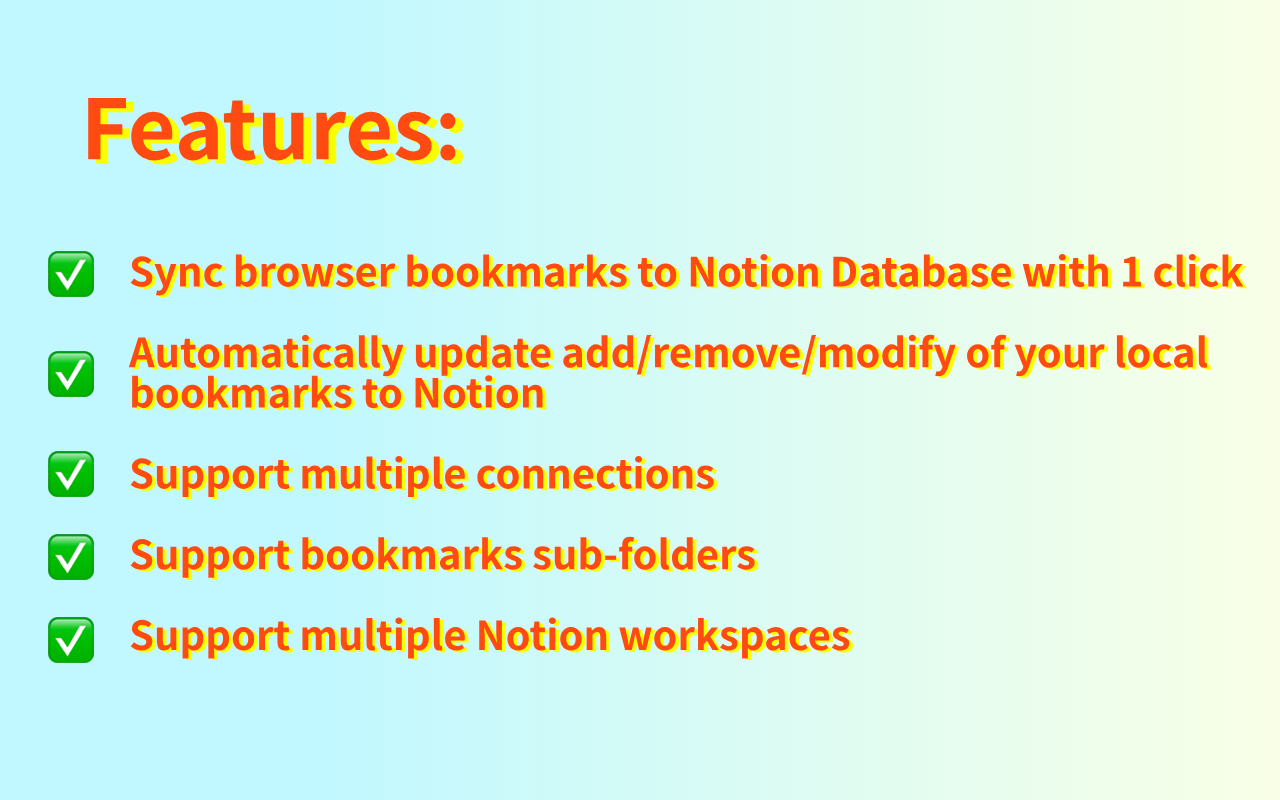 Bookmarks to Notion chrome谷歌浏览器插件_扩展第4张截图
