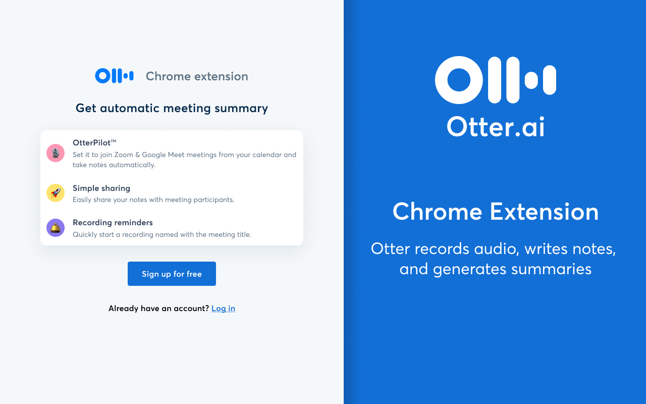Otter.ai: Record and transcribe meetings chrome谷歌浏览器插件_扩展第10张截图