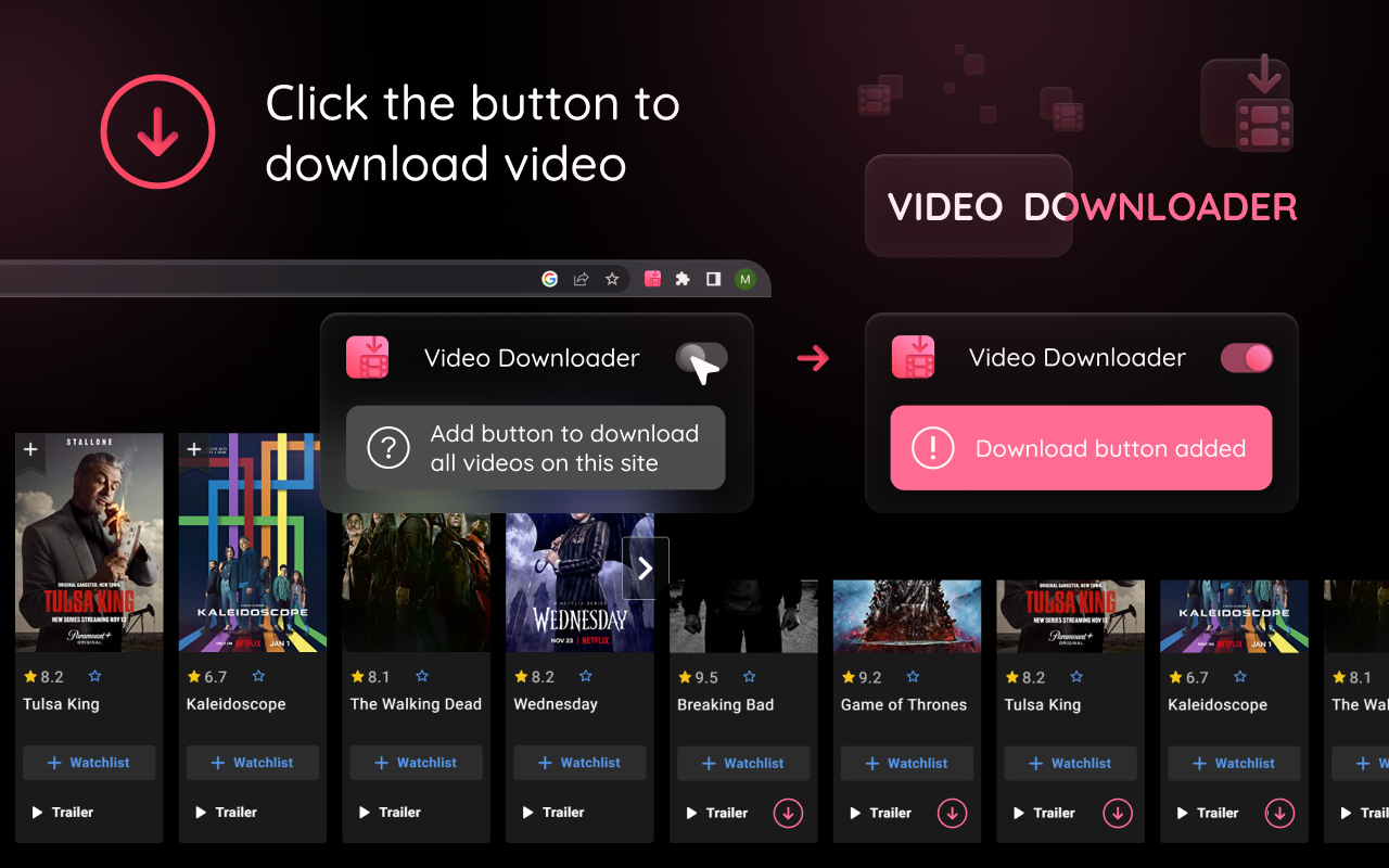 Video Downloader Button chrome谷歌浏览器插件_扩展第2张截图