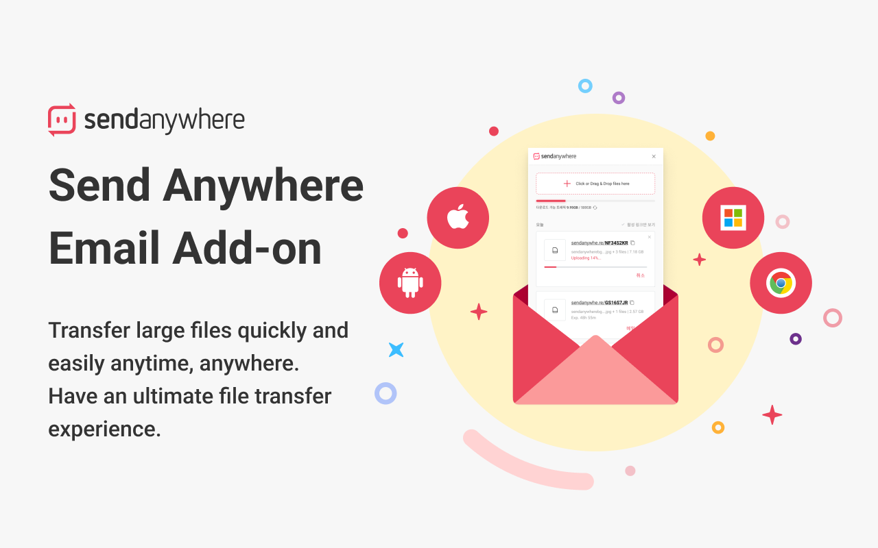 Send Anywhere For Gmail chrome谷歌浏览器插件_扩展第3张截图
