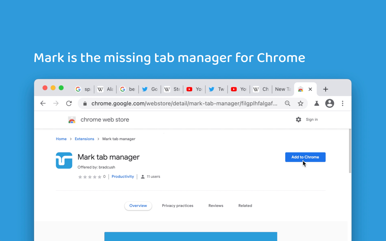 Mark tab manager chrome谷歌浏览器插件_扩展第3张截图