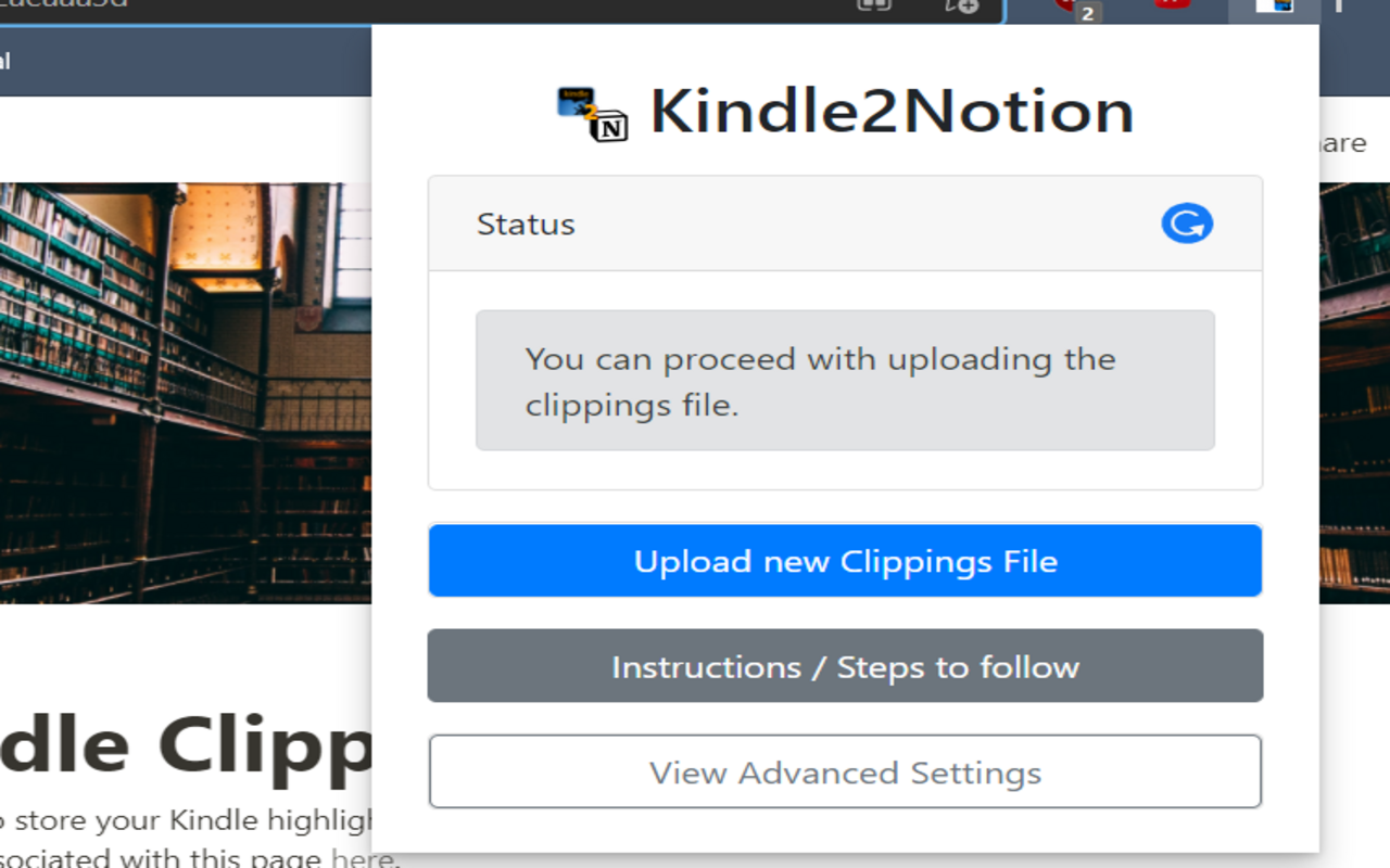 Export Kindle Highlights to Notion V2 (2023) chrome谷歌浏览器插件_扩展第1张截图