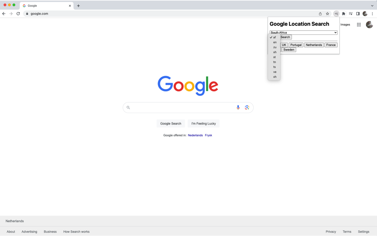 Google Search Location Changer chrome谷歌浏览器插件_扩展第2张截图