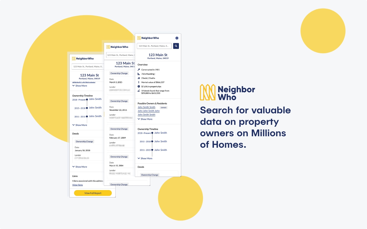 NeighborWho - Ownership, Deed, and Lien Data chrome谷歌浏览器插件_扩展第3张截图