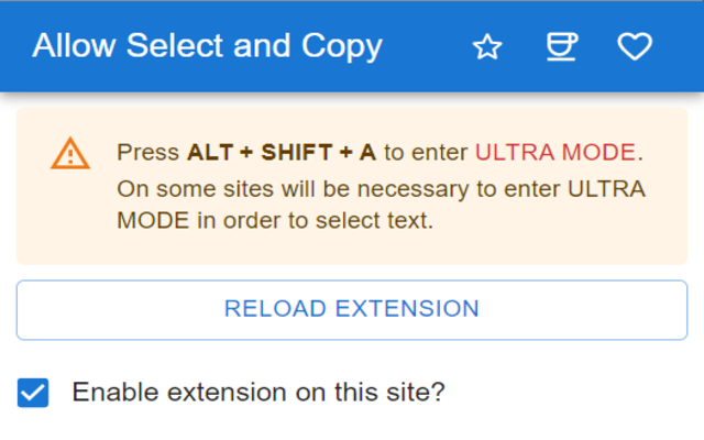 Allow Select and Copy chrome谷歌浏览器插件_扩展第1张截图