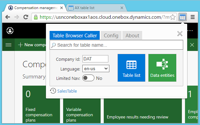 Table Browser Caller for D365FO chrome谷歌浏览器插件_扩展第3张截图