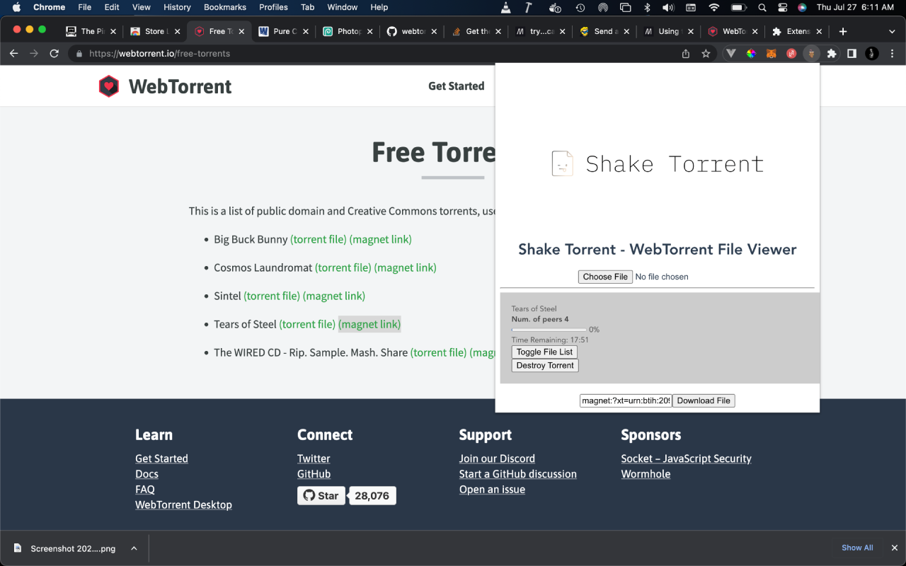 Shake Torrent chrome谷歌浏览器插件_扩展第2张截图