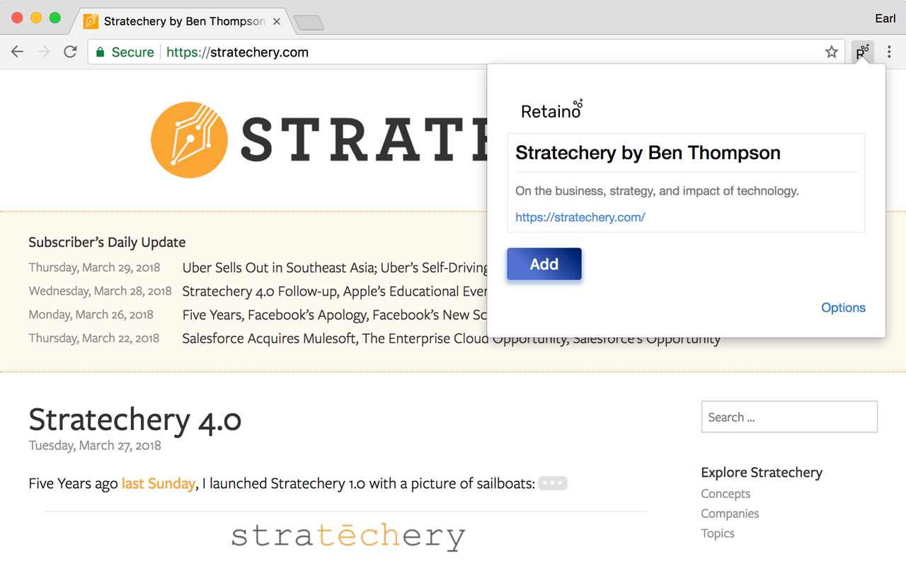 Retaino chrome谷歌浏览器插件_扩展第1张截图