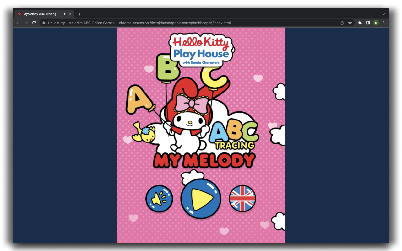 Hello Kitty - My Melody ABC - HTML5 Game chrome谷歌浏览器插件_扩展第1张截图