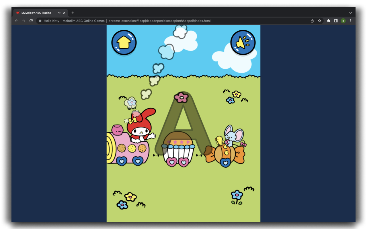 Hello Kitty - My Melody ABC - HTML5 Game chrome谷歌浏览器插件_扩展第2张截图