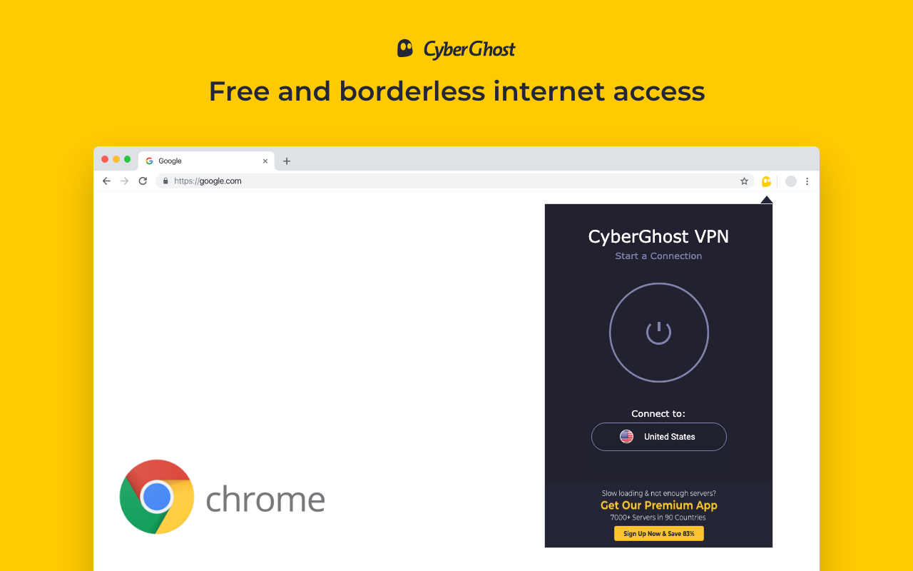 Stay secure with CyberGhost  Free Proxy chrome谷歌浏览器插件_扩展第1张截图