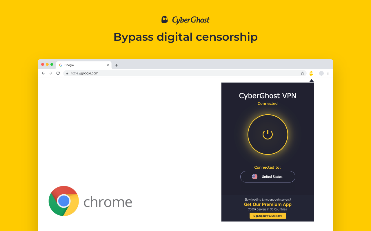 Stay secure with CyberGhost  Free Proxy chrome谷歌浏览器插件_扩展第3张截图