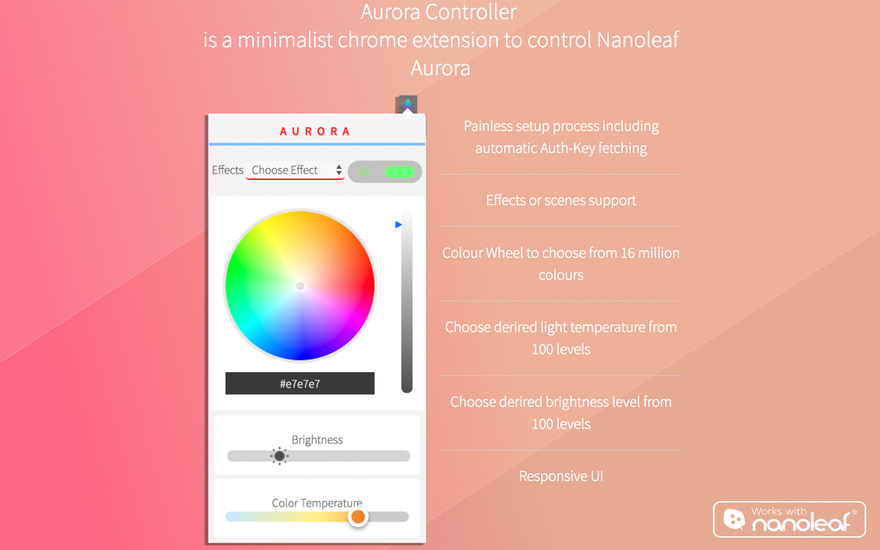 Nanoleaf Aurora Controller chrome谷歌浏览器插件_扩展第1张截图