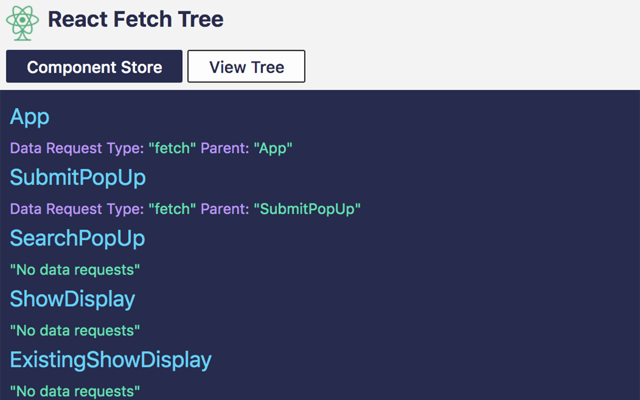 React Fetch Tree chrome谷歌浏览器插件_扩展第2张截图