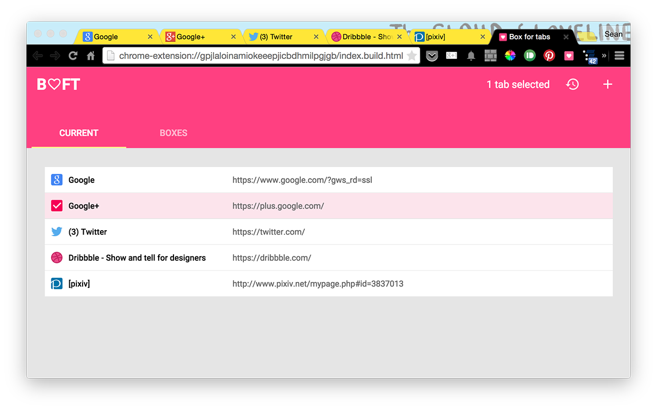Box for tabs chrome谷歌浏览器插件_扩展第1张截图