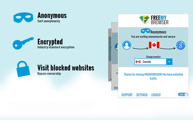 FreeMyBrowser - Encrypted  Proxy chrome谷歌浏览器插件_扩展第3张截图