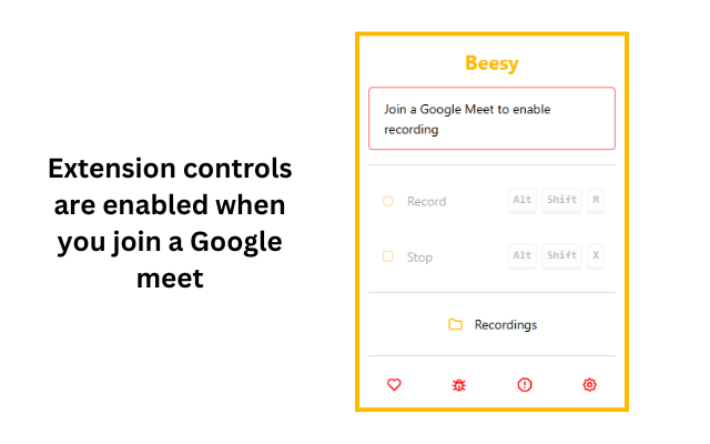 Beesy: Record Google Meets chrome谷歌浏览器插件_扩展第4张截图