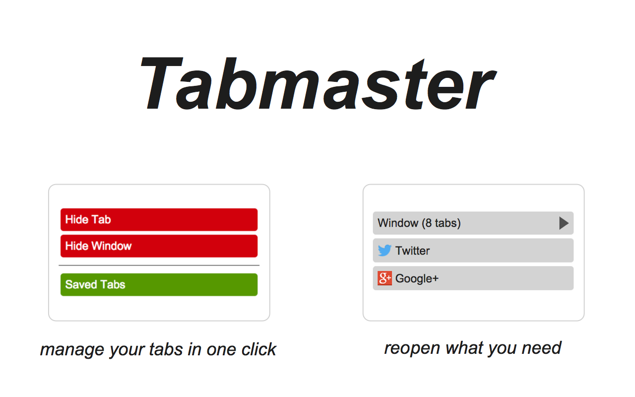 Tabmaster chrome谷歌浏览器插件_扩展第1张截图