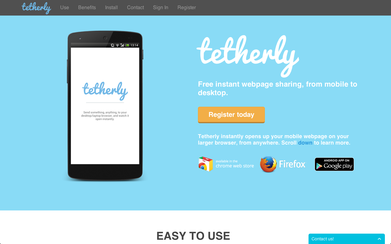 Tetherly chrome谷歌浏览器插件_扩展第1张截图