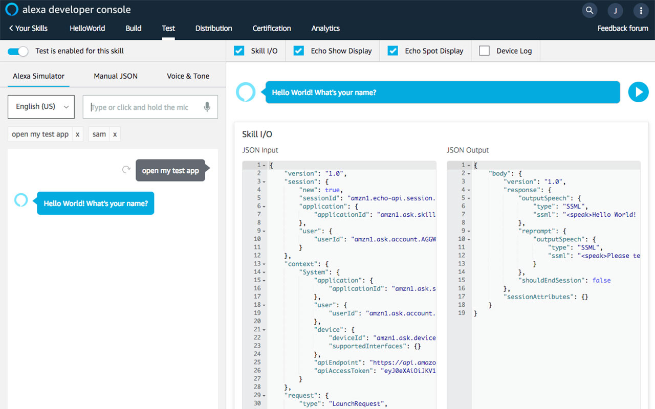 Alexa Skills Kit Simulator Enhancer chrome谷歌浏览器插件_扩展第1张截图