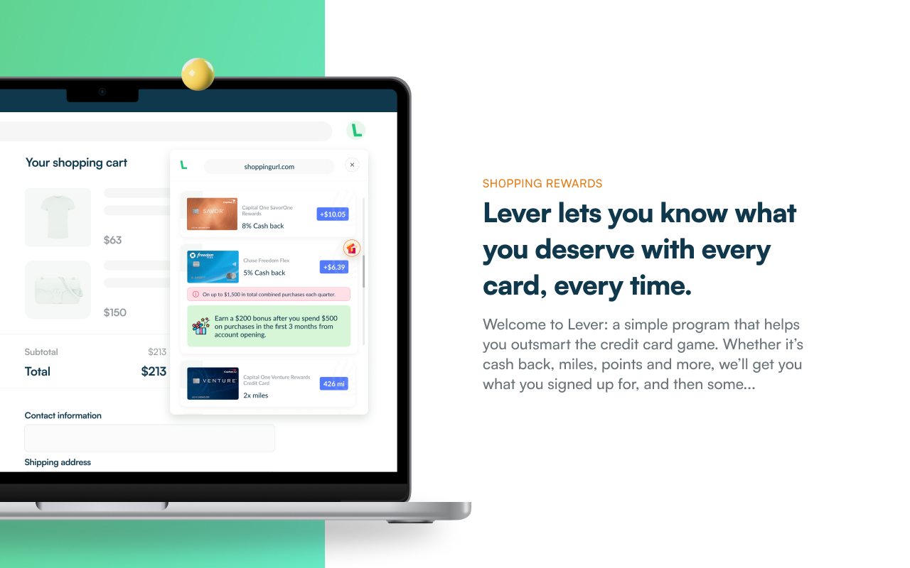 Lever - Maximize Credit Card Rewards chrome谷歌浏览器插件_扩展第4张截图