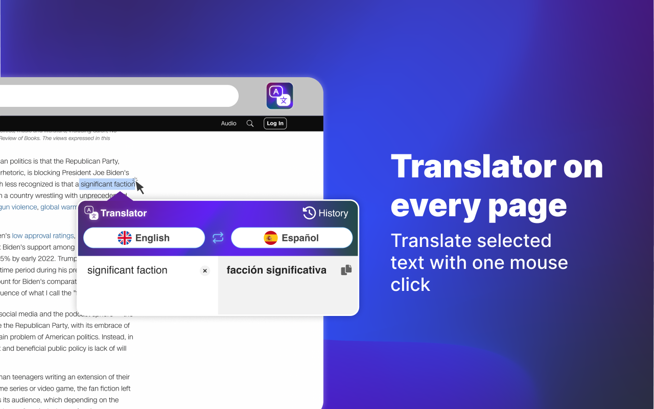 AI Translator for Chrome chrome谷歌浏览器插件_扩展第2张截图