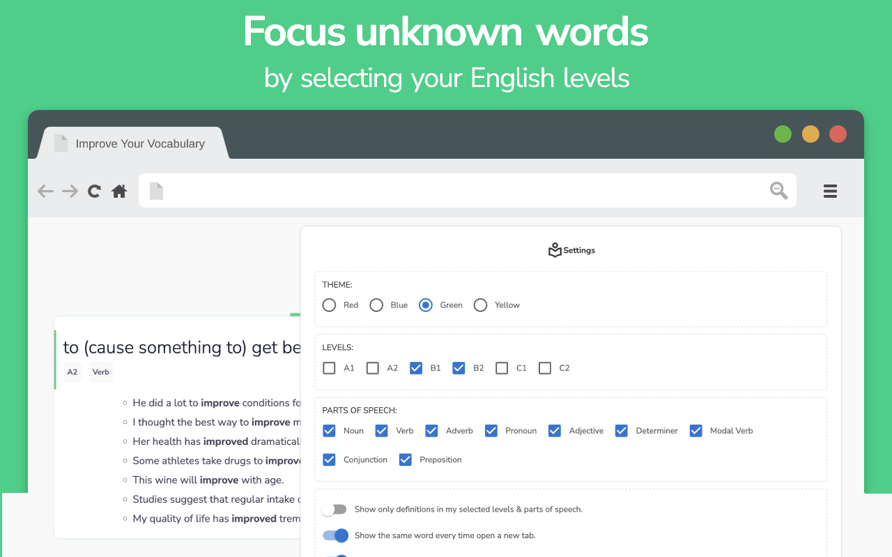 Improve Your English Vocabulary chrome谷歌浏览器插件_扩展第2张截图