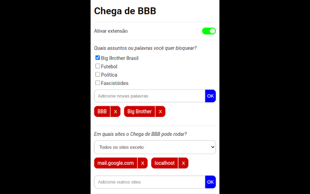 Chega de BBB chrome谷歌浏览器插件_扩展第4张截图