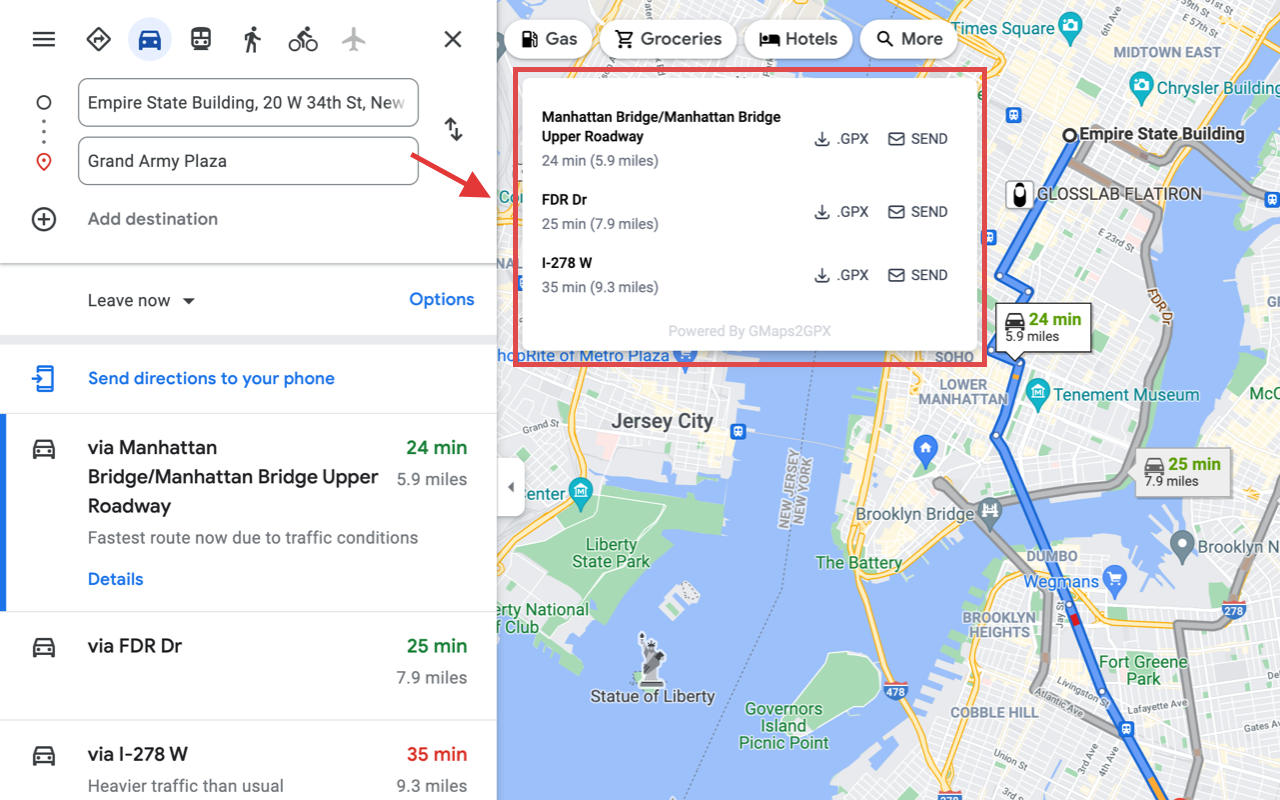 GMaps2GPX -  Google Maps to gpx chrome谷歌浏览器插件_扩展第1张截图
