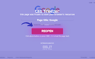 Tab freezer: tab suspender for faster device chrome谷歌浏览器插件_扩展第1张截图