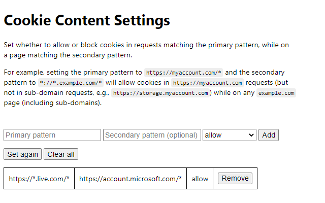 Cookie Content Settings chrome谷歌浏览器插件_扩展第1张截图