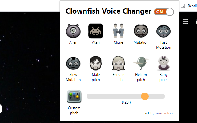 Clownfish Voice Changer for Chrome chrome谷歌浏览器插件_扩展第1张截图