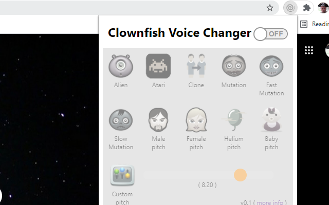 Clownfish Voice Changer for Chrome chrome谷歌浏览器插件_扩展第2张截图